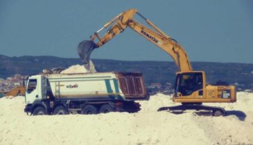 White Salt Being Loaded