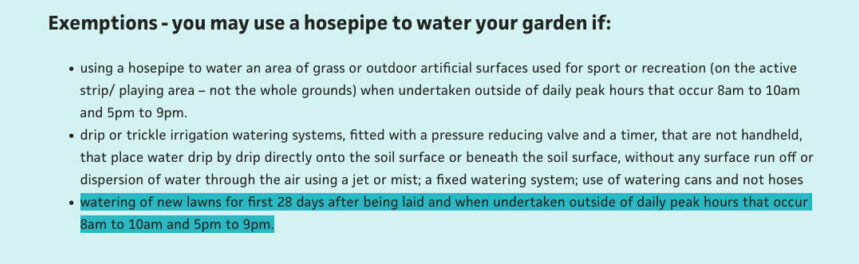 Hosepipe ban 08 22